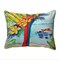 Zippered Betsy Drake Cocoa Nuts And Boats Outdoor Pillow 20 Inch x 24 Inch